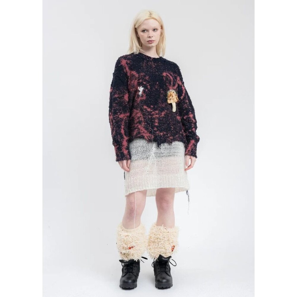 Doublet Upcycle Winder Yarn Pullover Limited 12/14 One Size White Sweater $790 - Picture 9 of 16